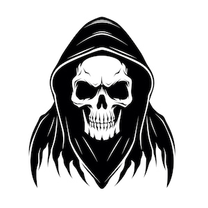 Grim Reaper Svg/grim Reaper Clipart/death Svg/grim Silhouette