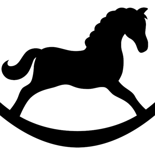 Cavallo a dondolo SVG, sagoma del cavallo a dondolo, clipart del cavallo a dondolo, file di taglio del cavallo a dondolo, PNG del cavallo a dondolo, contorno del cavallo a dondolo