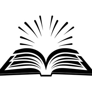 Libro aperto SVG - Libro Worm Lettura Studio Conoscenza Clip Art stampabile File tagliato, download immediato, uso commerciale, svg png jpg eps pdf