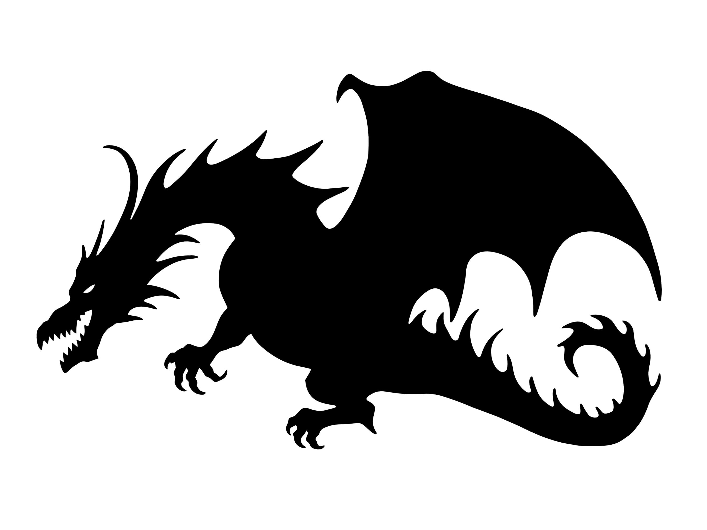 Dragon SVG, Dragon Silhouette, Dragon Clipart, Dragon Cut File, Dragon ...