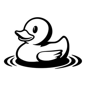 Pato de borracha SVG - Patinho de brinquedo aquático que faz barulho na hora do banho, arquivo de corte para impressão, download instantâneo, uso comercial, svg png jpg eps pdf