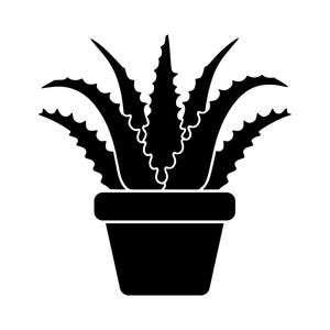 Aloe Vera Plant SVG - Suculenta Houseplant Natural Healing Silhouette Clip Art Cut File, Download instantâneo, Uso comercial, png jpg eps pdf