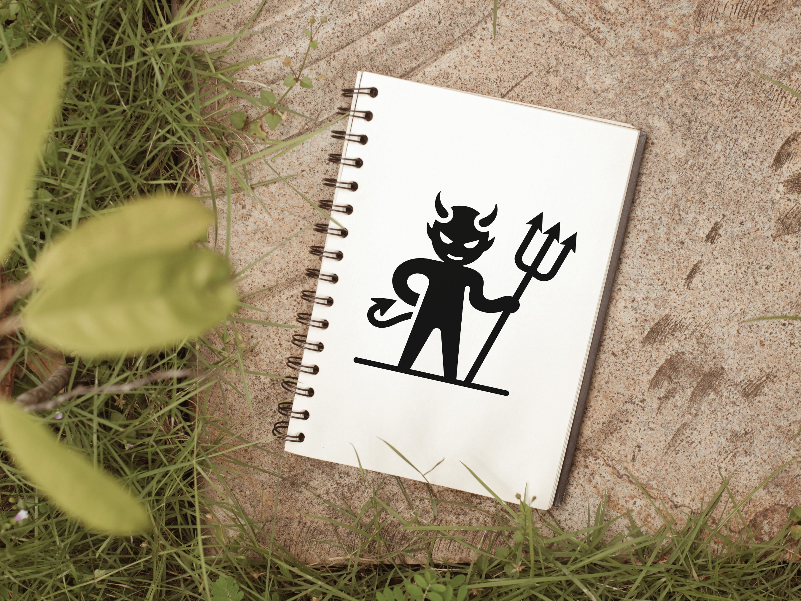 Devil SVG - Demon Satan Pitchfork Hell Evil Monster Printable Clip