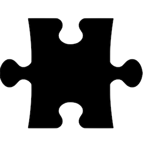 Puzzle Piece SVG - Jigsaw Puzzle Piece Printable Silhouette Clipart Cut File, Instant Download, Commercial Use, svg jpg png eps pdf