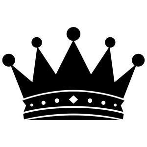 Corona SVG - Silueta de corona de rey y reina de la realeza, archivo de corte, descarga instantánea, uso comercial, SVG, PNG, JPG, EPS, PDF