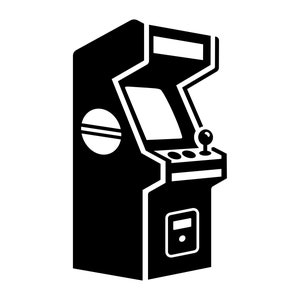 Máquina arcade SVG - Videojuego retro de los 80, joystick, juegos, clip art imprimible, archivo de corte, descarga instantánea, uso comercial, SVG, PNG, JPG, EPS, PDF