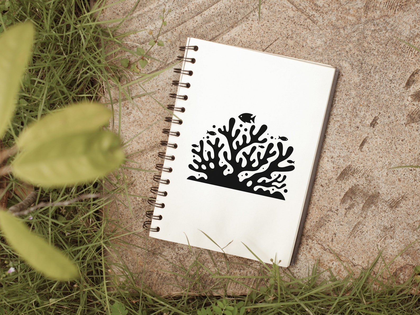 Coral Reef SVG - Fish Ocean Underwater Sea Aquatic Life Silhouette Clip ...