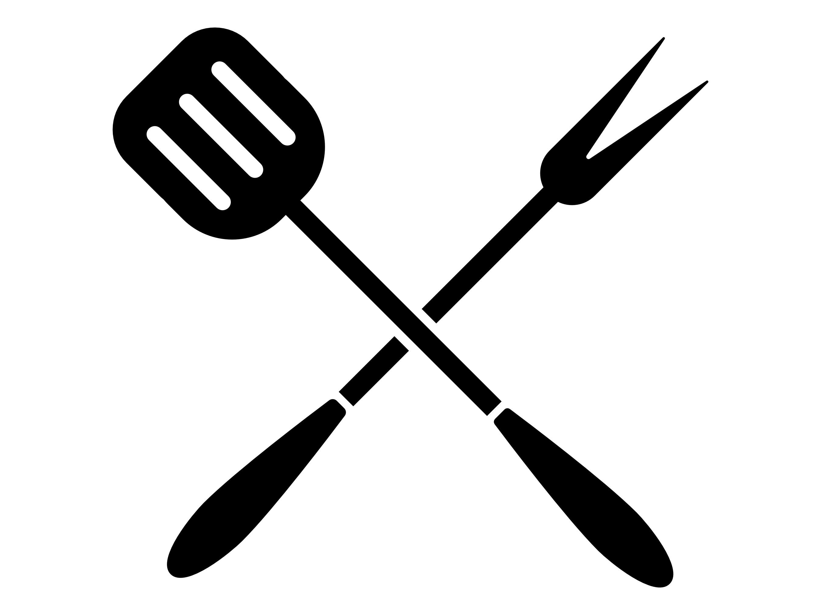 BBQ Utensils SVG Barbecue Tools Silhouette Cookout Clipart 