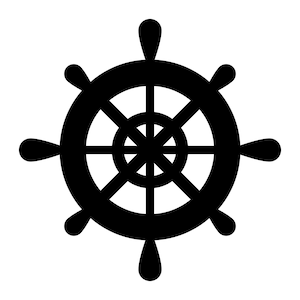 Timone della nave SVG, sagoma del timone della barca, clipart del timone della nave, file di taglio del timone della barca, timone della nave PNG, vettore del timone della barca, decalcomania del timone della nave