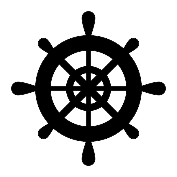 Ship Wheel SVG, boat wheel silhouette, ship steering wheel clipart, boat helm cut file, ship helm PNG, boat wheel vector, ship wheel decal