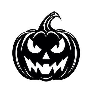 Jack O'Lantern SVG - Läskig Halloween pumpa ansikte snidning silhuett Clipart klippfil, omedelbar nedladdning, kommersiellt bruk, svg jpg png eps pdf