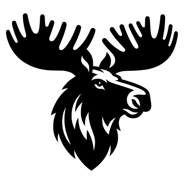 Moose SVG - North American Canadian Wildlife Animals Silhouette Clip Art Cut File, Instant Download, Commercial Use, svg png jpg eps pdf