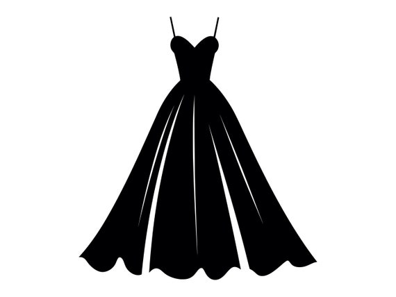 Dress SVG - Fashion Gown Wedding Prom Fancy Dress Silhouette Clip Art Cut  File, Instant Download, Commercial Use, Svg Png Jpg Eps Pdf - Etsy