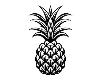 Pineapple SVG - Tropical Fruit Food Silhouette Clip Art Cut File, Instant Download, Commercial Use, svg png jpg eps pdf