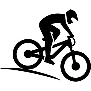Mountainbike Rider SVG - Downhill OffRoad Fahrrad druckbare Clip Art Cut Datei, Sofort Download, kommerzielle Nutzung, png jpg eps pdf