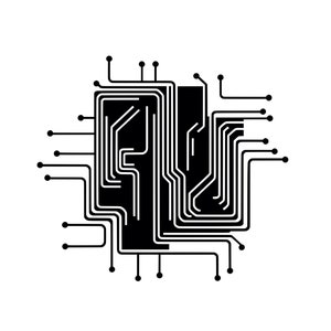 Circuit Board SVG - Motherboard Microchip Electronic Tech Silhouette Clipart Cut File, Instant Download, Commercial Use, svg jpg png eps pdf