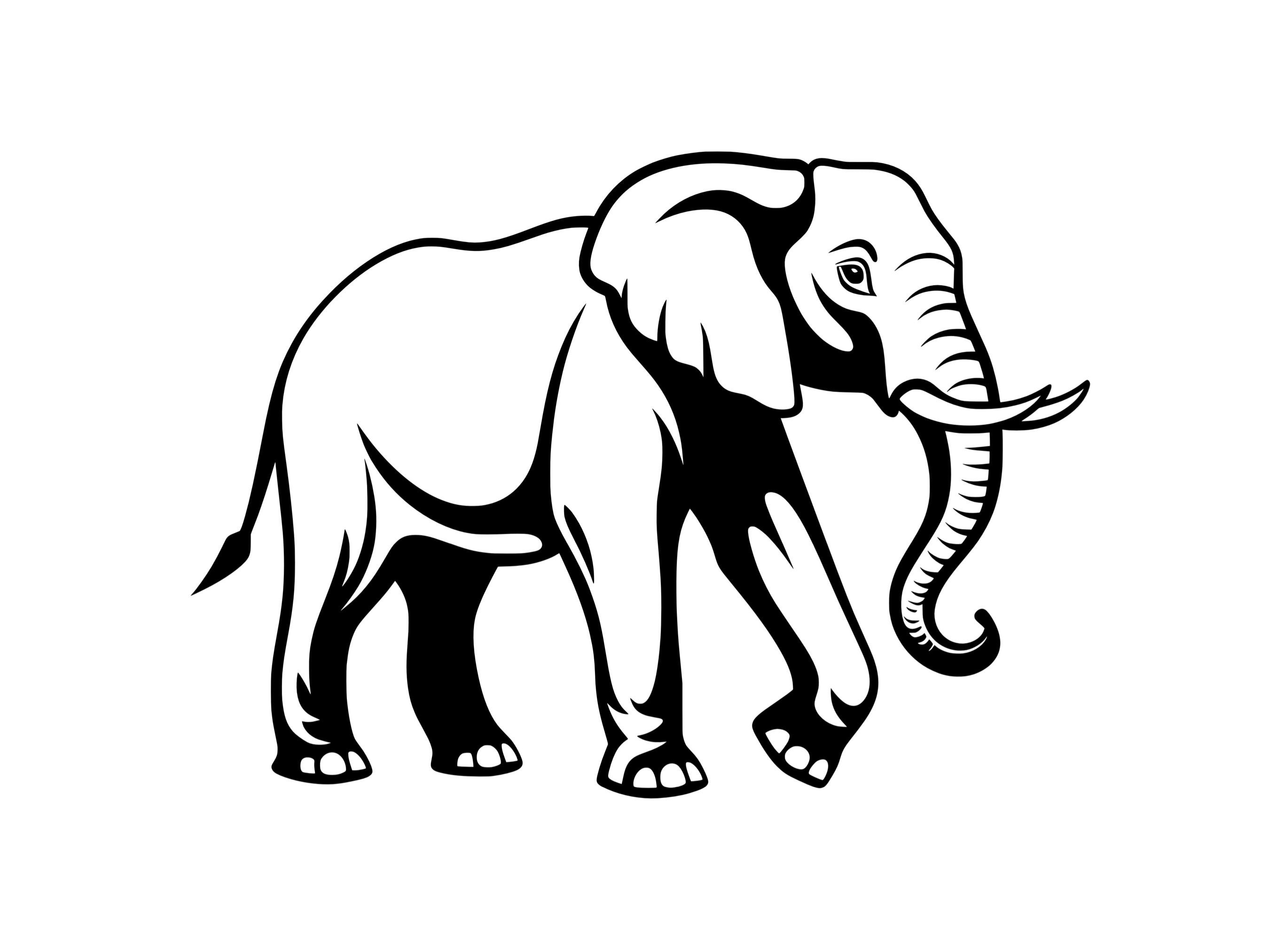 Elephant SVG African Safari Animals Walking Elephant - Etsy