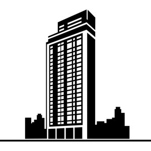 Building SVG - Skyscraper City Skyline Office Building Silhouette Clip Art Cut File, Instant Download, Commercial Use, svg png jpg eps pdf