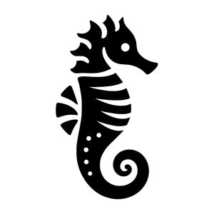 Seahorse SVG - Ocean Animals Marine Life Beach Sea Creature Printable Clip Art Cut File, Instant Download, Commercial Use, png jpg eps pdf