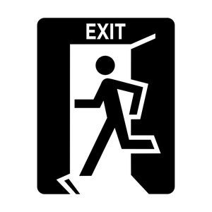 Uscita porta SVG - Uscita di emergenza, percorso di fuga, segnaletica, silhouette, clip art, file di taglio, download immediato, uso commerciale, svg png jpg eps pdf