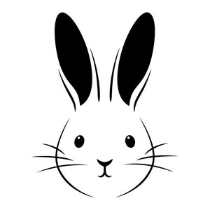 Coniglio SVG - Coniglietto pasquale, simpatico animale, clip art stampabile, file di taglio, download immediato, uso commerciale, svg png jpg eps pdf