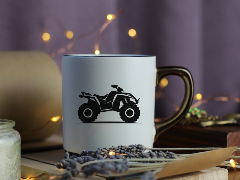 Quad Bike SVG - Offroad Motorbike Four Wheeler ATV Silhouette Clip Art Cut File, Instant Download, Commercial Use, svg png jpg eps pdf image 2