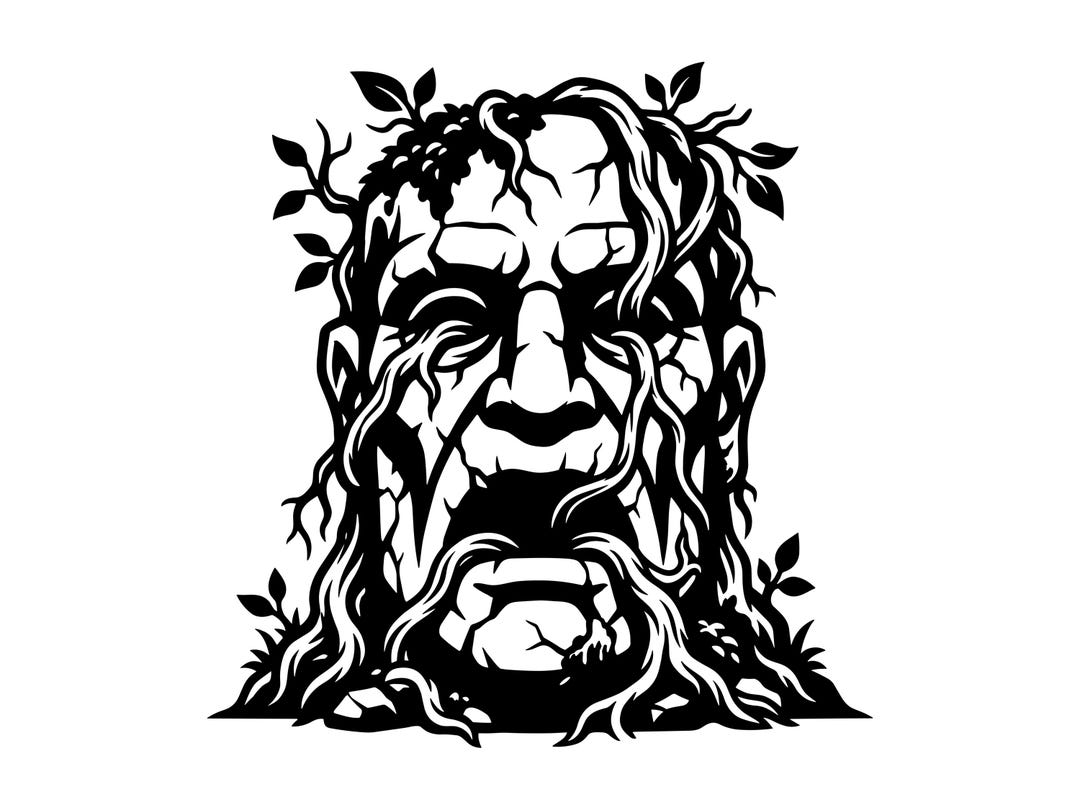Tree Spirit SVG - Forest Guardian Mythical Nature Face Woodland ...