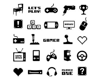 Video Games Icons Set Royalty Free SVG, Cliparts, Vectors, and Stock  Illustration. Image 112312976.