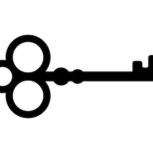 Sleutel SVG, mooie sleutel silhouet, magische sleutel clipart, decoratieve sleutel gesneden bestand, mystieke sleutel png, overzicht van de oude sleutel, commercieel gebruik