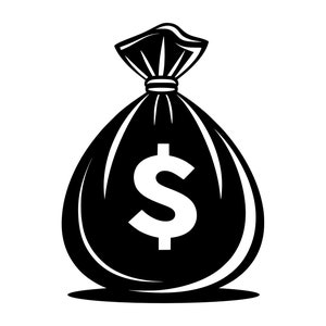 Sacco di soldi SVG - Dollari in contanti Finanza Ricchezza Sacco di soldi Clip art stampabile File di taglio, download immediato, uso commerciale, svg png jpg eps pdf