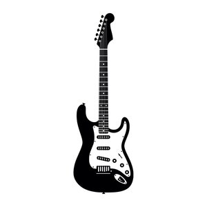 Elektrische gitaar SVG - vintage gitaar rockmuziekinstrument afdrukbare clipart gesneden bestand, instant download, commercieel gebruik, svg jpg png eps pdf