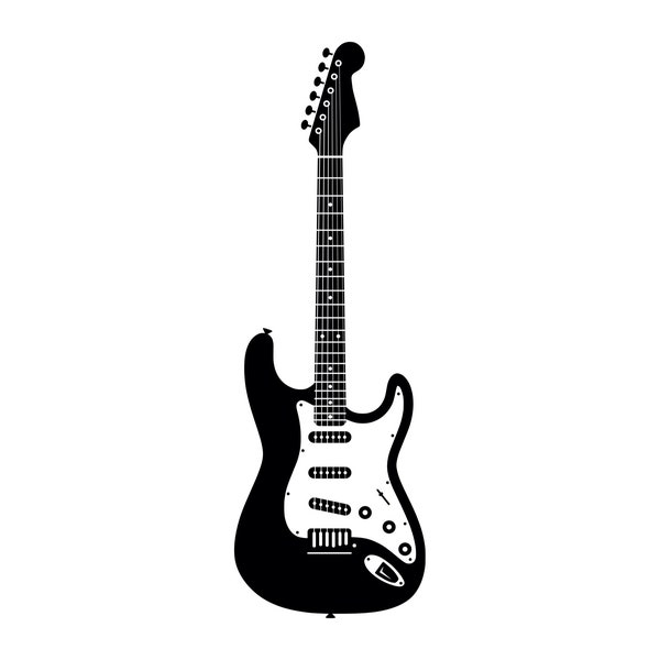 Electric Guitar SVG - Vintage Guitar Rock Music Instrument Printable Clipart Cut File, Instant Download, Commercial Use, svg jpg png eps pdf