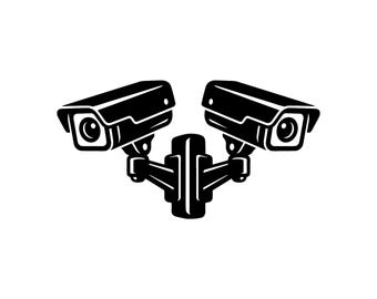 Archivo SVG para cámara de seguridad - Videovigilancia CCTV, monitor de seguridad para el hogar, archivo de corte imprimible, descarga instantánea, uso comercial.