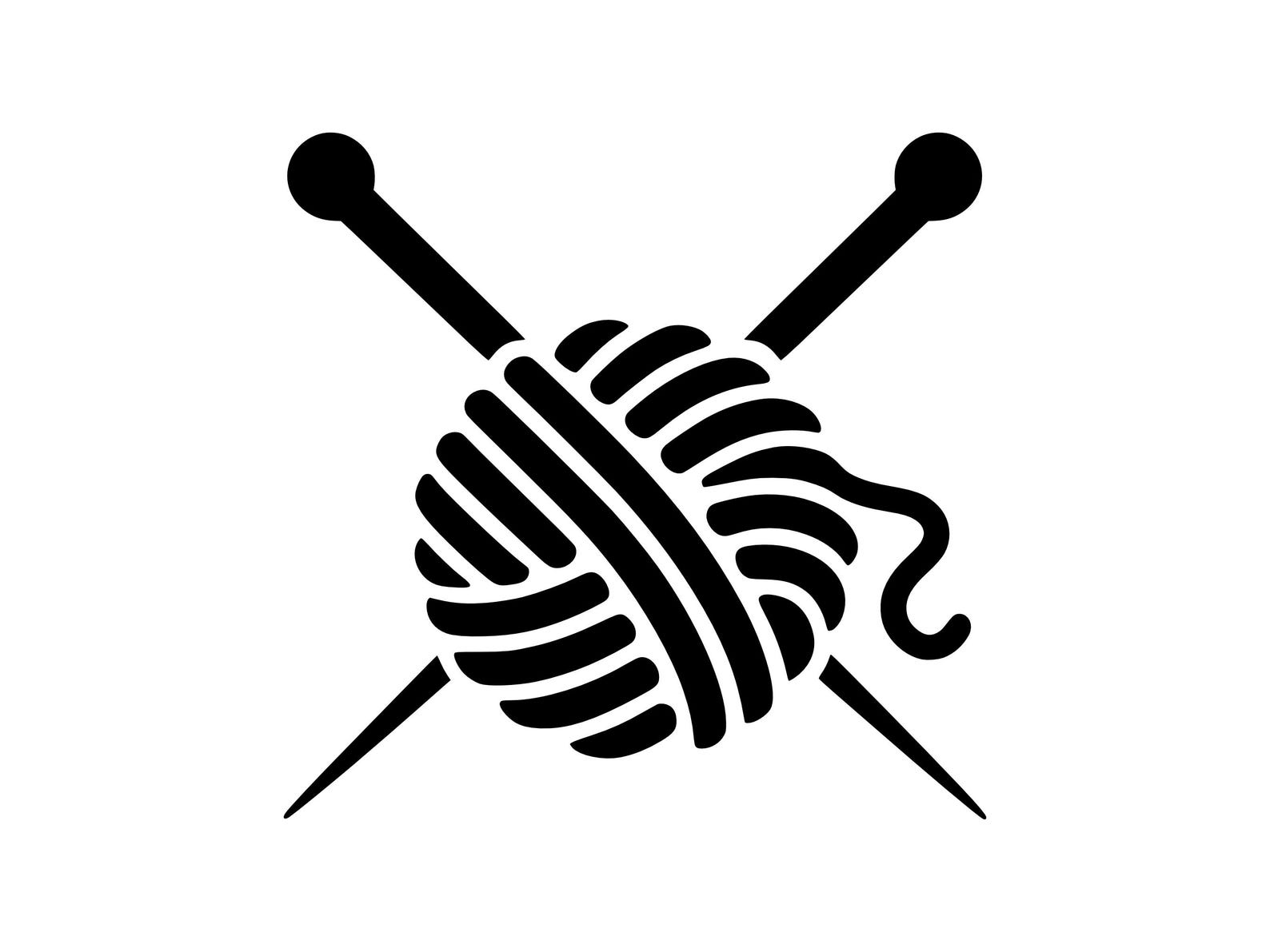 Knitting SVG - Yarn Ball Knitting Needles Crochet Sewing Silhouette ...