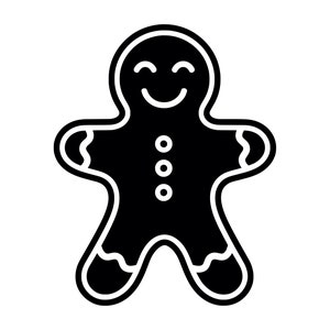 Lebkuchen Mann SVG - Weihnachten Lebkuchen Keks Keks druckbare Clip Art Schneidedatei, sofortiger Download, kommerzielle Nutzung, png jpg eps pdf