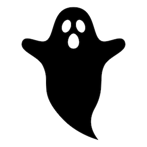 Ghost Halloween Scary Horror Spirit Ghost Silhouette Instant Download Digital File Clip Art Vector Design Cut File svg, png, jpg, eps, pdf