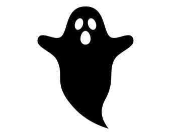 Ghost Halloween Scary Horror Spirit Ghost Silhouette Instant Download Digital File Clip Art Vector Design Cut File svg, png, jpg, eps, pdf
