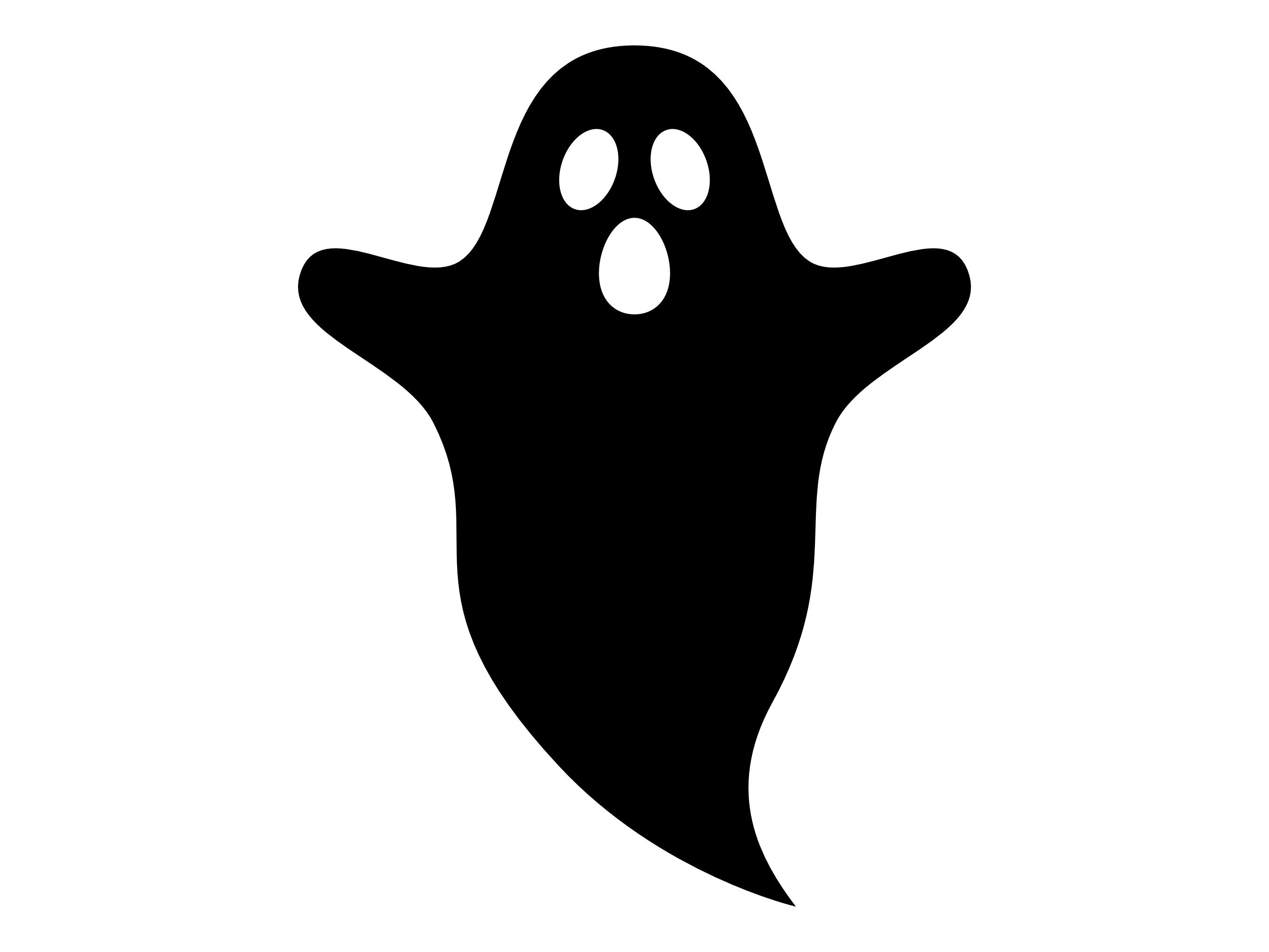 Ghost Halloween Scary Horror Spirit Ghost Silhouette Instant Download
