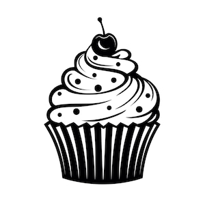 Cupcake SVG - Fairy Cake Muffin bakken Dessert voedingsmiddelen afdrukbare Clip Art gesneden bestand, Instant Download, commercieel gebruik, svg jpg png eps pdf
