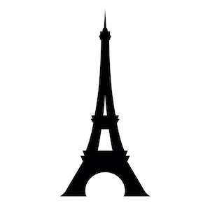 Eiffel Tower SVG - Printable Silhouette Clipart Cut File, Instant Download, Commercial Use, svg jpg png eps pdf