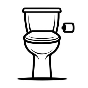 Toilet SVG - badkamer toilet toilet toiletpot afdrukbare Clip Art gesneden bestand, Instant Download, commercieel gebruik, svg png jpg eps pdf