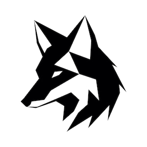 Géométrique renard SVG - tête de renard Silhouette animale Clipart coupe fichier, téléchargement immédiat, usage commercial, svg jpg png eps pdf
