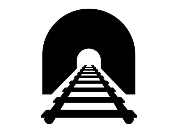 Railroad SVG, railway silhouette, train line clipart, rail line cut file,  railroad PNG, railway outline, train line icon, railroad outline