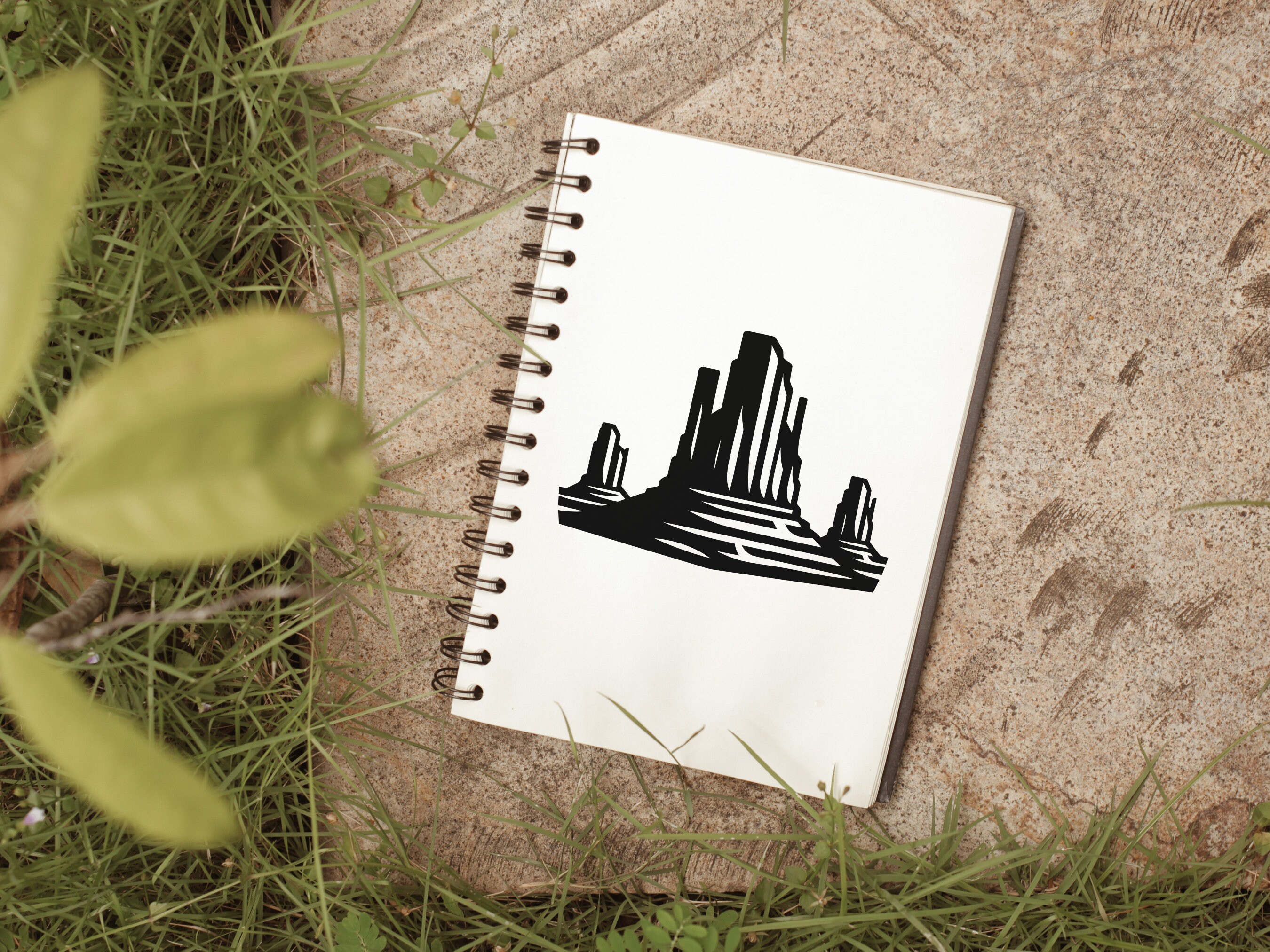 Texas Butte Vector Monument Valley Butte SVG - Desert Landscape Mesa Plateau Silhouette ...