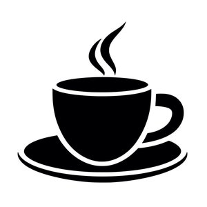 Taza de café SVG - Capuchino, café, platillo, taza de té, silueta, clipart, archivo de corte, descarga instantánea, uso comercial, SVG, JPG, PNG, EPS, PDF