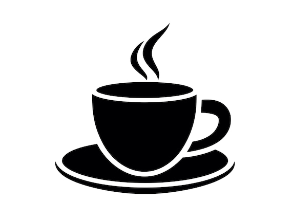 Coffee Cup SVG - Cappuccino Cafe Cup Saucer Tea Cup Silhouette Clipart Cut  File, Instant Download, Commercial Use, Svg Jpg Png Eps Pdf - Etsy UK
