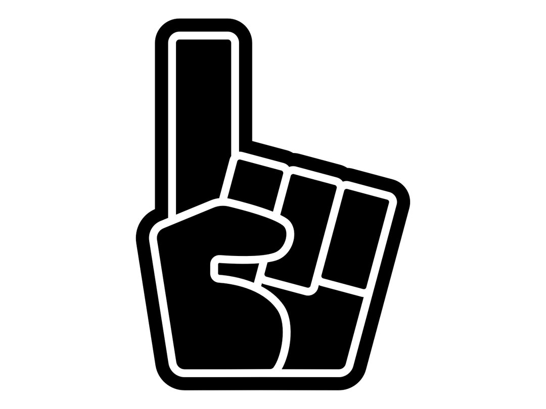 Foam Finger SVG, Foam Hand Silhouette, Sport Foam Hand Clipart, Foam