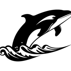 Baleine SVG - baleine orque dauphin animal marin imprimable clip art couper fichier, téléchargement immédiat, usage commercial, svg png jpg eps pdf