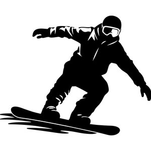 Snowboarder SVG - Snowboarding Wintersport Silhouette Clip Art Schnitt Datei, sofortiger Download, kommerzielle Nutzung, svg png jpg eps pdf