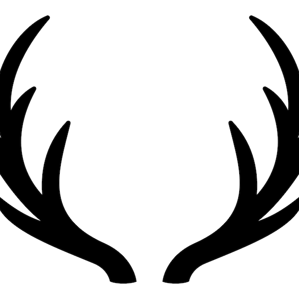 Antlers SVG, deer antlers silhouette, elk antlers clipart, reindeer antlers cut file, deer antlers PNG, elk antlers outline, antlers icon